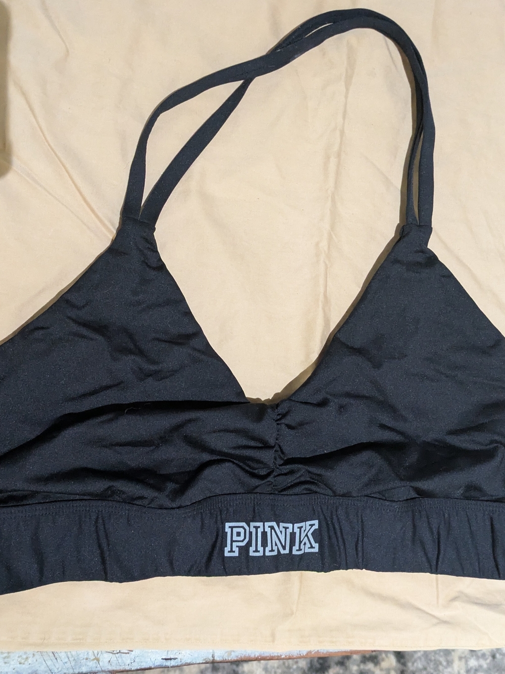 Victoria's Secret PINK Black Spaghetti-Strap Bralette